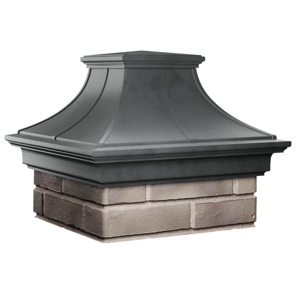 Колпак Zking Монблан Премиум Серый на столб 1.5х1.5 кирпича (385х385мм) в Воскресенске фото