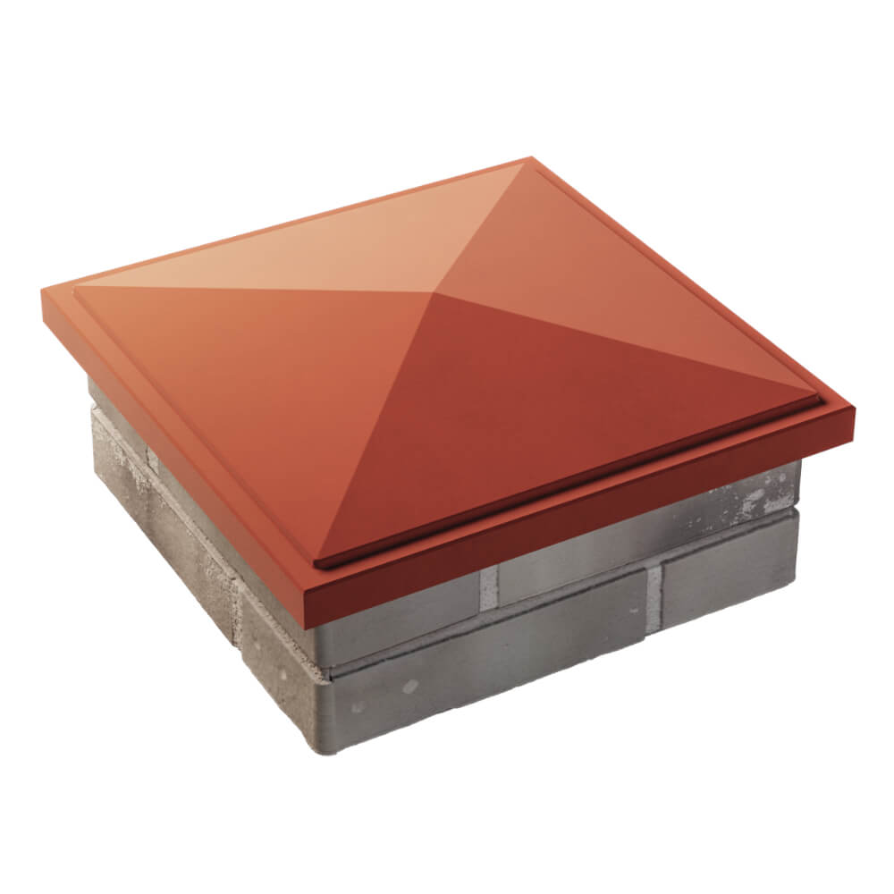 Колпак Zking БонаМоно Красный на столб 1.5х1.5 кирпича (385х385, 400х400мм) в Воскресенске фото