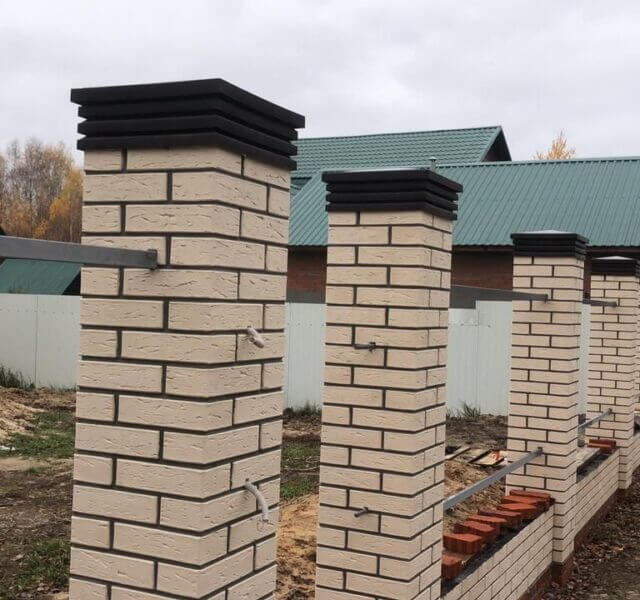 Колпак Zking Бона ХайТек Коричневый на столб 1.5х1.5 кирпича (385х385мм) в Воскресенске фото