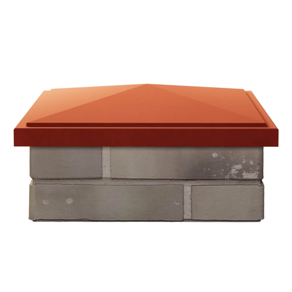 Колпак Zking БонаМоно Красный на столб 1.5х1.5 кирпича (385х385, 400х400мм) Воскресенск фото