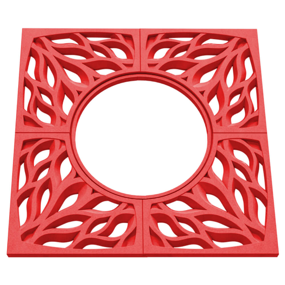 Приствольная решетка для дерева ZKING CRUST 1.2х1.2м Красная в Воскресенске фото