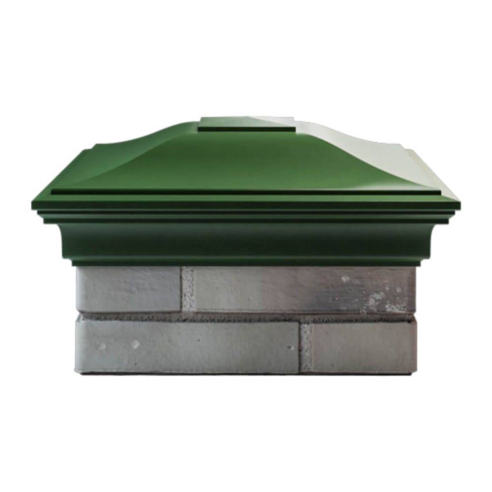 Колпак Zking Монблан Зеленый на столб 1.5х1.5 еврокирпича 0.7НФ (355х355мм) Воскресенск фото