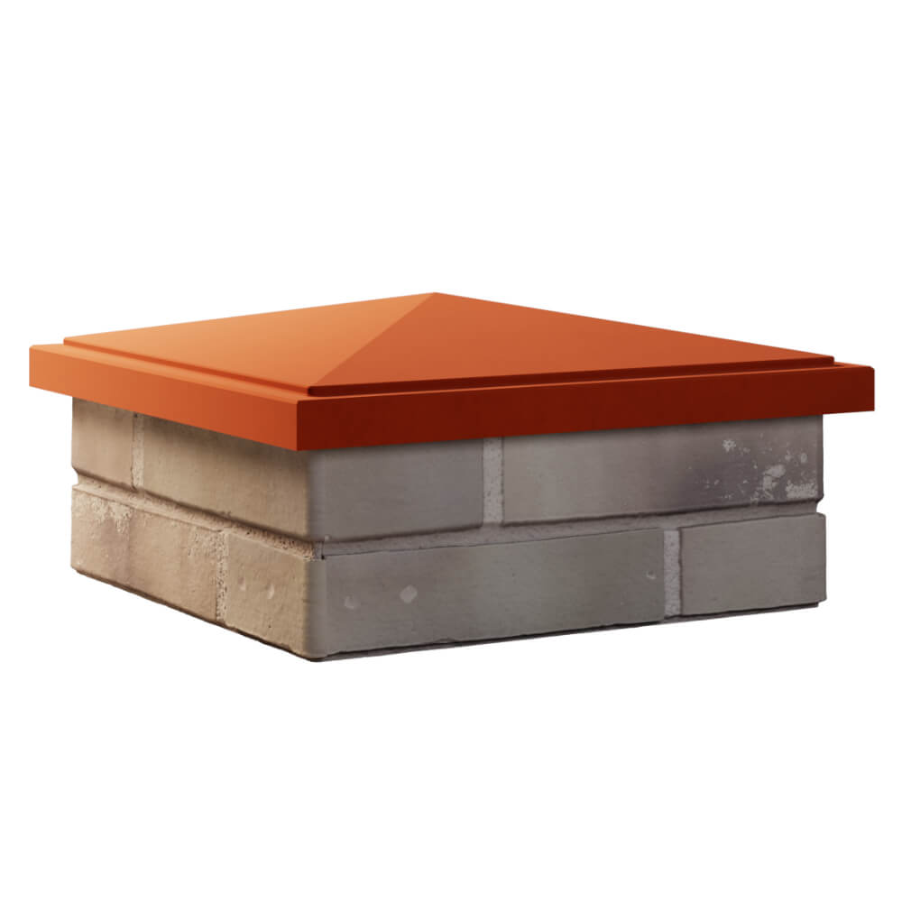 Колпак Zking БонаМоно Красный на столб 1.5х1.5 кирпича (385х385, 400х400мм) в Воскресенске фото