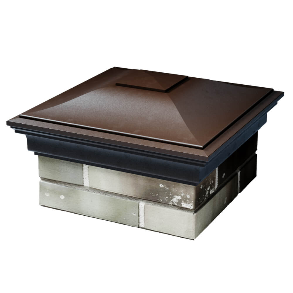 Колпак Zking Монблан Коричневый на столб 1.5х1.5 кирпича (385х385мм) в Воскресенске фото