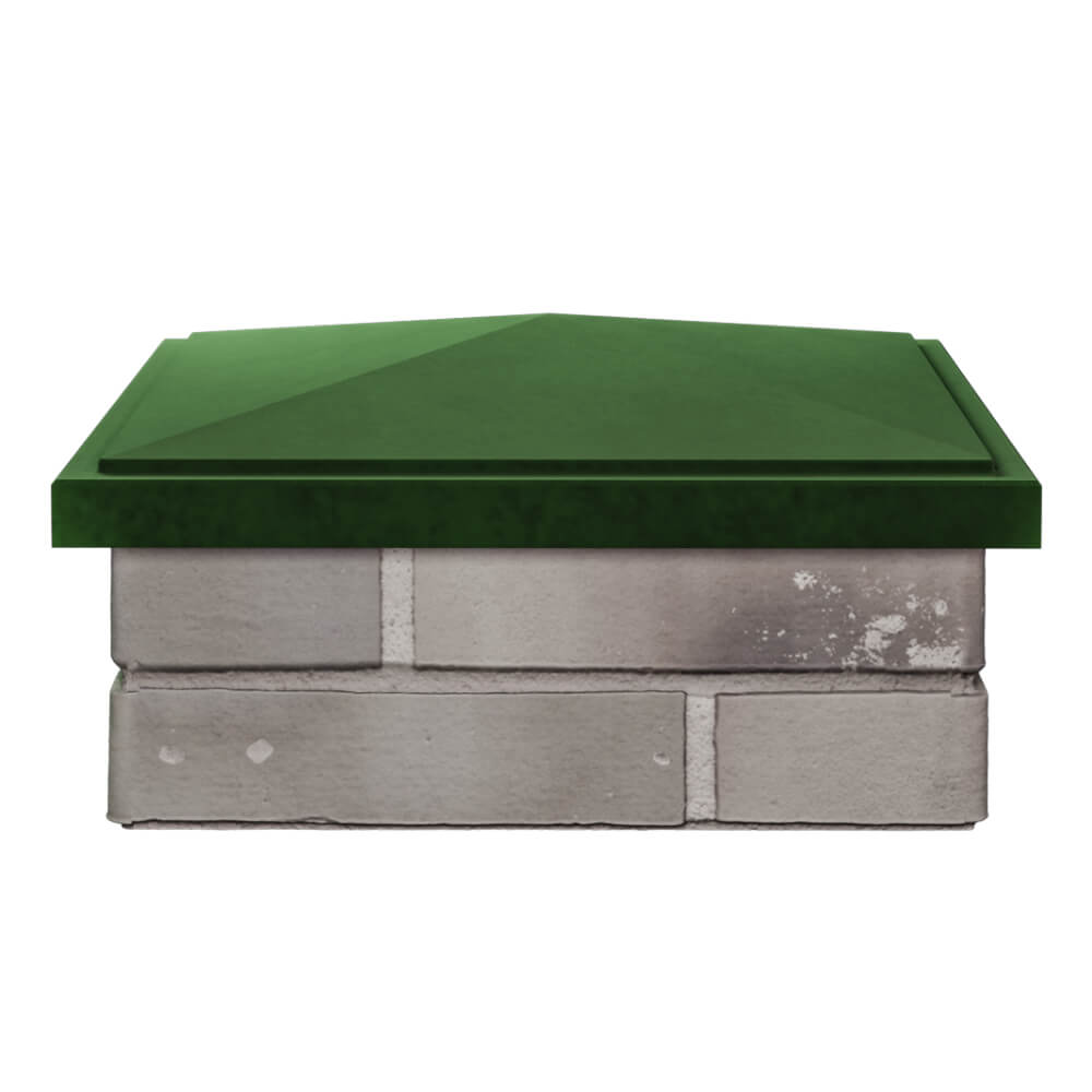 Колпак Zking БонаМоно Зеленый на столб 1.5х1.5 кирпича (385х385, 400х400мм) Воскресенск фото