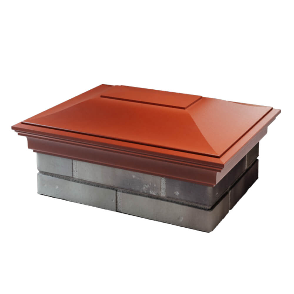 Колпак Zking Монблан Красный на столб 2х1.5 кирпича (515х385мм) в Воскресенске фото