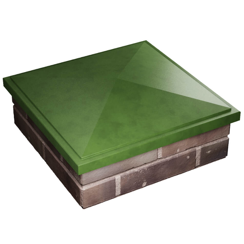 Колпак Zking БонаМоно Зеленый на столб 2х2 кирпича (515х515, 530х530мм) в Воскресенске фото