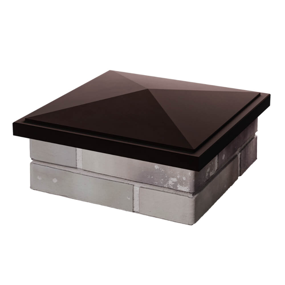 Колпак Zking БонаМоно Коричневый на столб 1.5х1.5 кирпича (385х385, 400х400мм) в Воскресенске фото