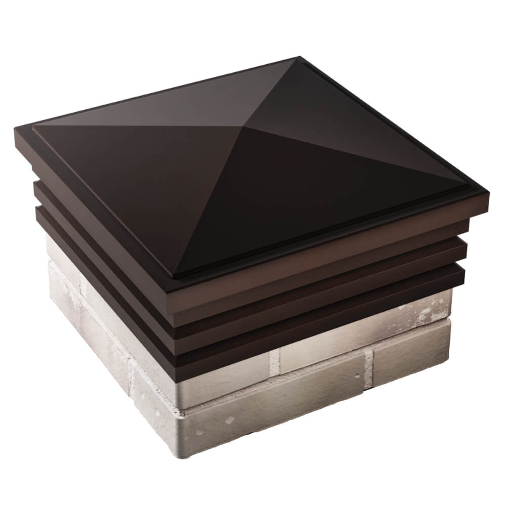 Колпак Zking Бона ХайТек Коричневый на столб 1.5х1.5 кирпича (385х385мм) в Воскресенске фото