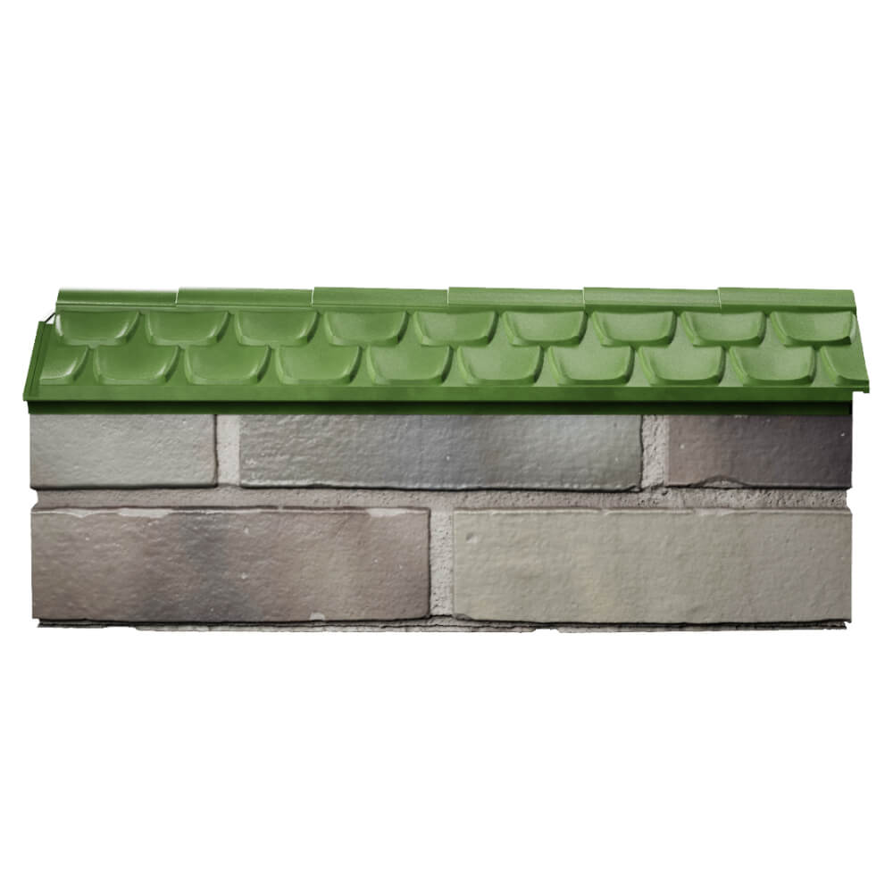 Парапет Zking Эльбрус Зеленый с посадкой на 0.5 кирпича (130мм) в Воскресенске фото