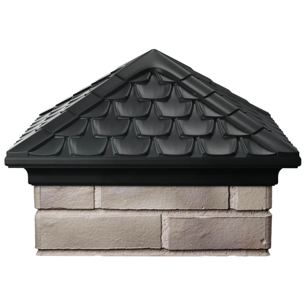 Колпак Zking Эльбрус Черный на столб 1.5х1.5 кирпича (385х385мм) Воскресенск фото