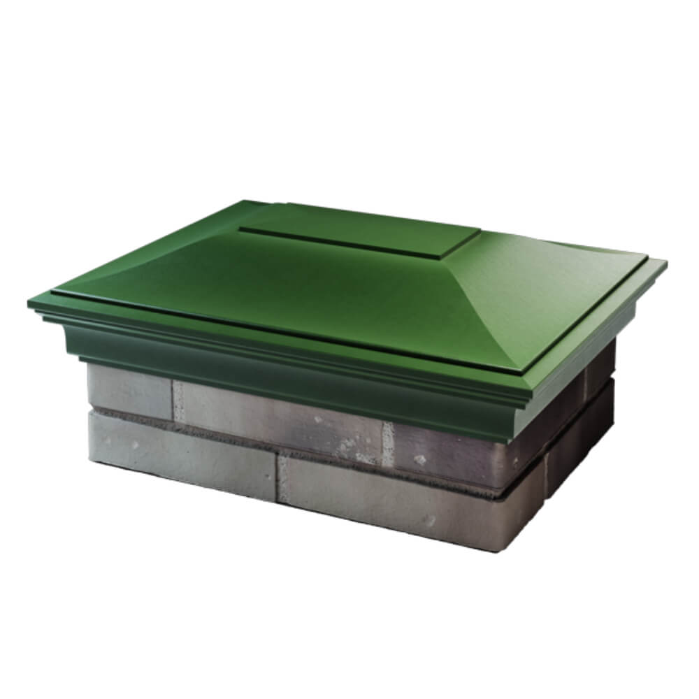 Колпак Zking Монблан Зеленый на столб 2х1.5 кирпича (515х385мм) в Воскресенске фото