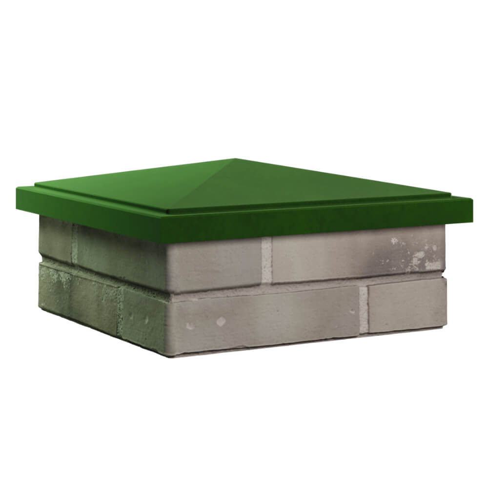 Колпак Zking БонаМоно Зеленый на столб 1.5х1.5 кирпича (385х385, 400х400мм) в Воскресенске фото