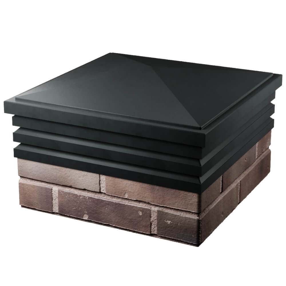 Колпак Zking Бона ХайТек Черный на столб 2х2 кирпича (513х513мм) в Воскресенске фото