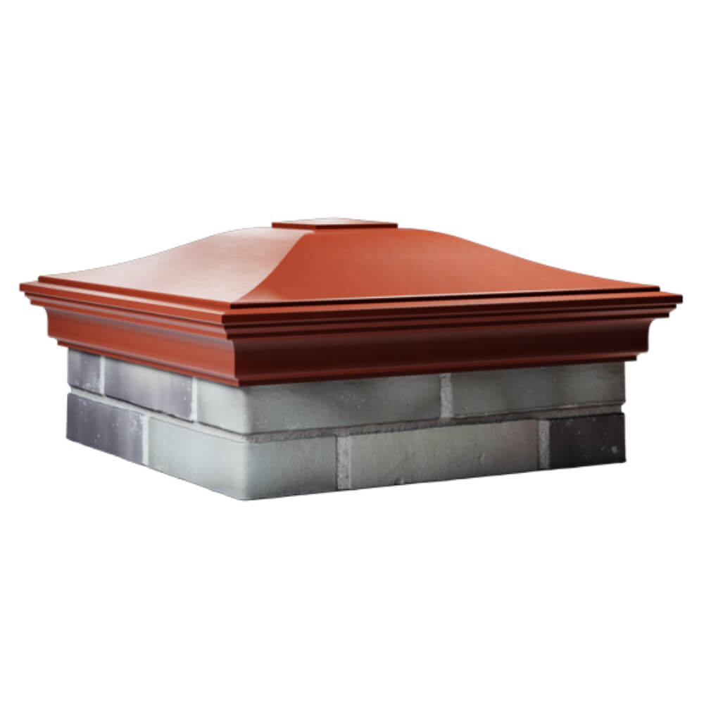 Колпак Zking Монблан Красный на столб 2х2 кирпича (515х515мм) в Воскресенске фото