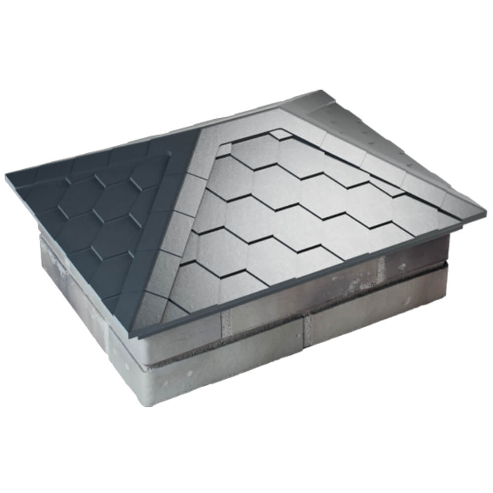 Колпак Zking Эверест Серый на столб 2х1.5 кирпича (520х390мм) Воскресенск фото