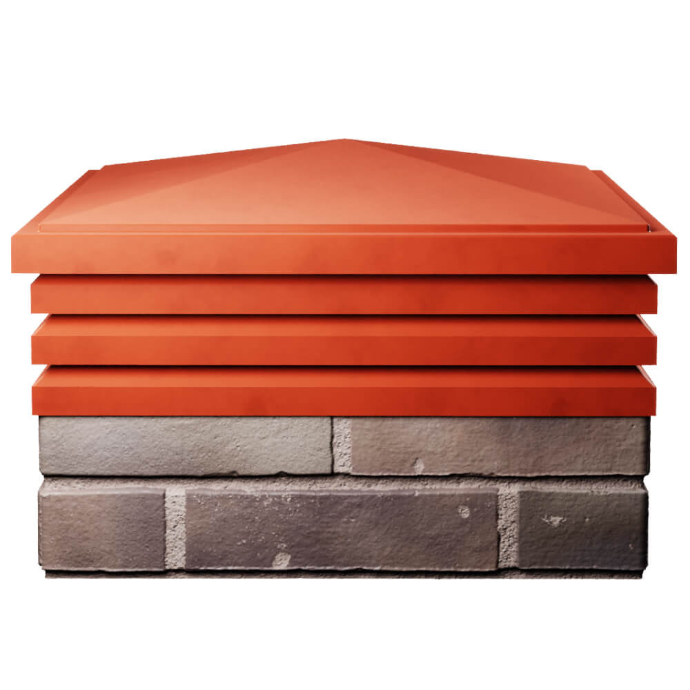 Колпак Zking Бона ХайТек Красный на столб 2х2 кирпича (513х513мм) Воскресенск фото