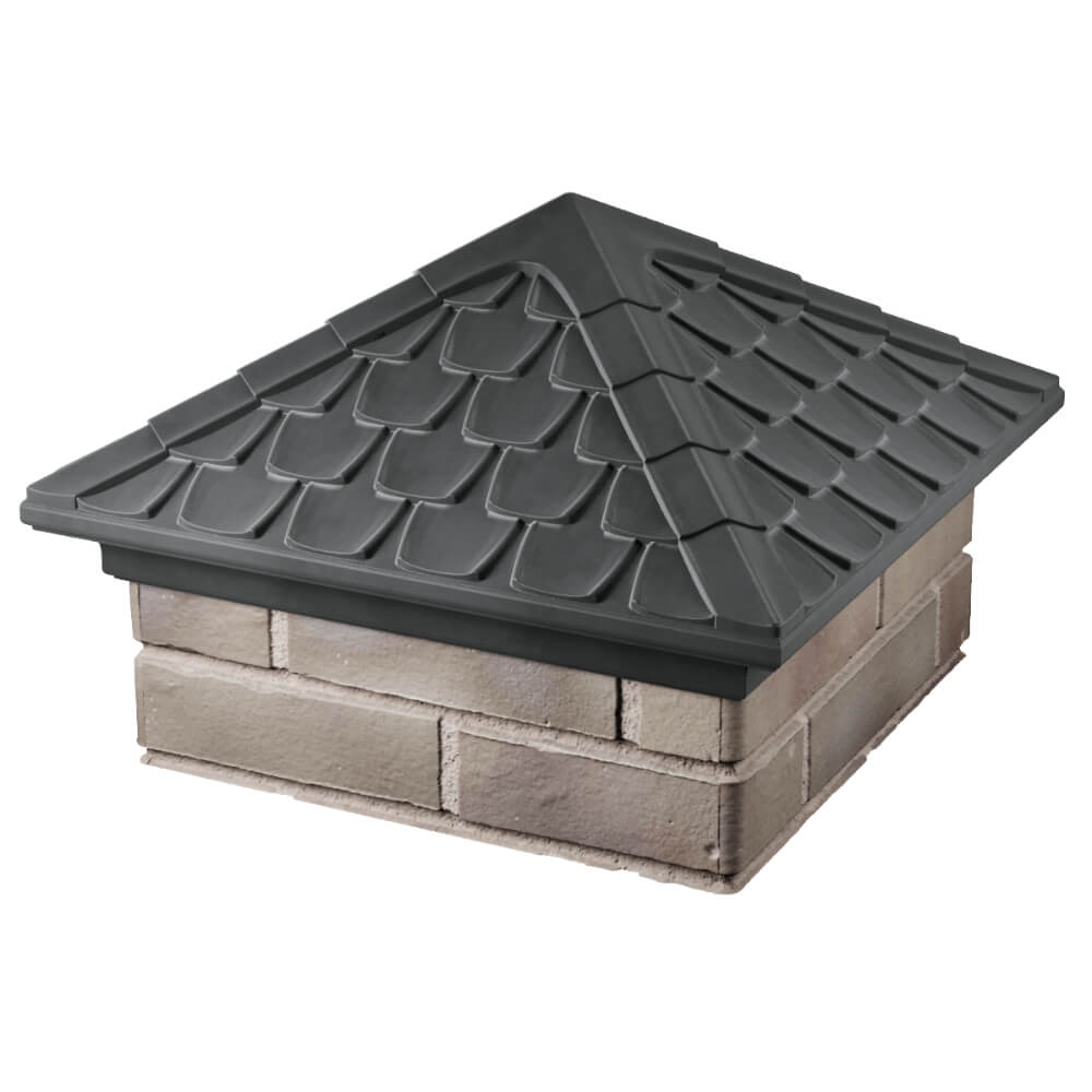 Колпак Zking Эльбрус Серый на столб 1.5х1.5 кирпича (385х385мм) в Воскресенске фото