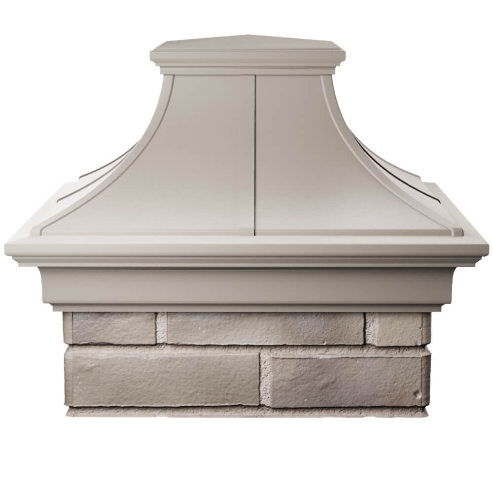 Колпак Zking Монблан Премиум Бежевый на столб 1.5х1.5 кирпича (385х385мм) Воскресенск фото