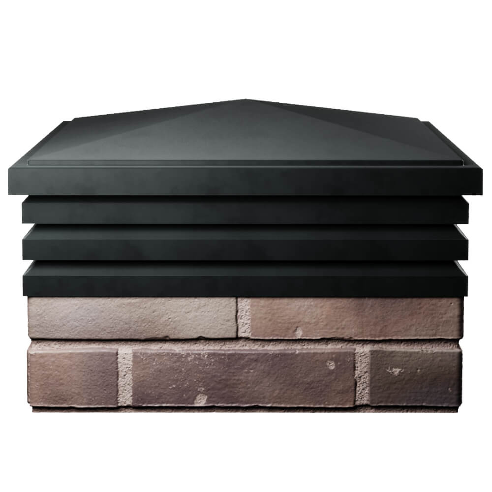 Колпак Zking Бона ХайТек Черный на столб 2х2 кирпича (513х513мм) Воскресенск фото