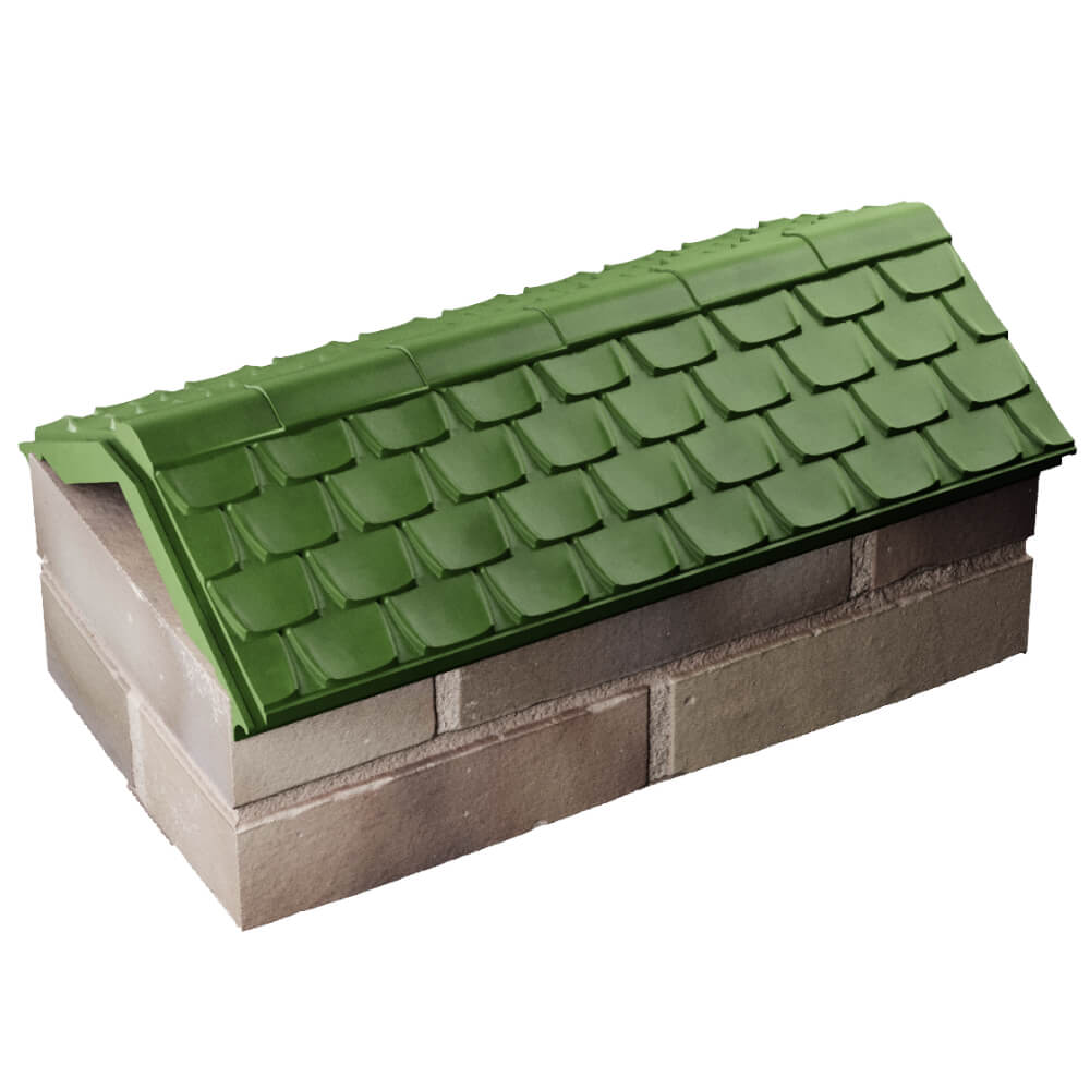 Парапет Zking Эльбрус Зеленый с посадкой на 1 кирпич (255мм) в Воскресенске фото
