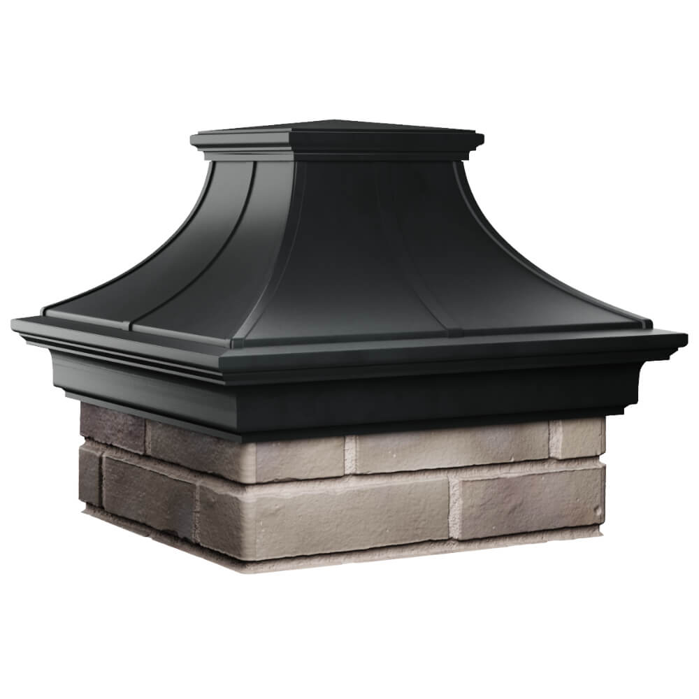 Колпак Zking Монблан Премиум Черный на столб 1.5х1.5 кирпича (385х385мм) в Воскресенске фото