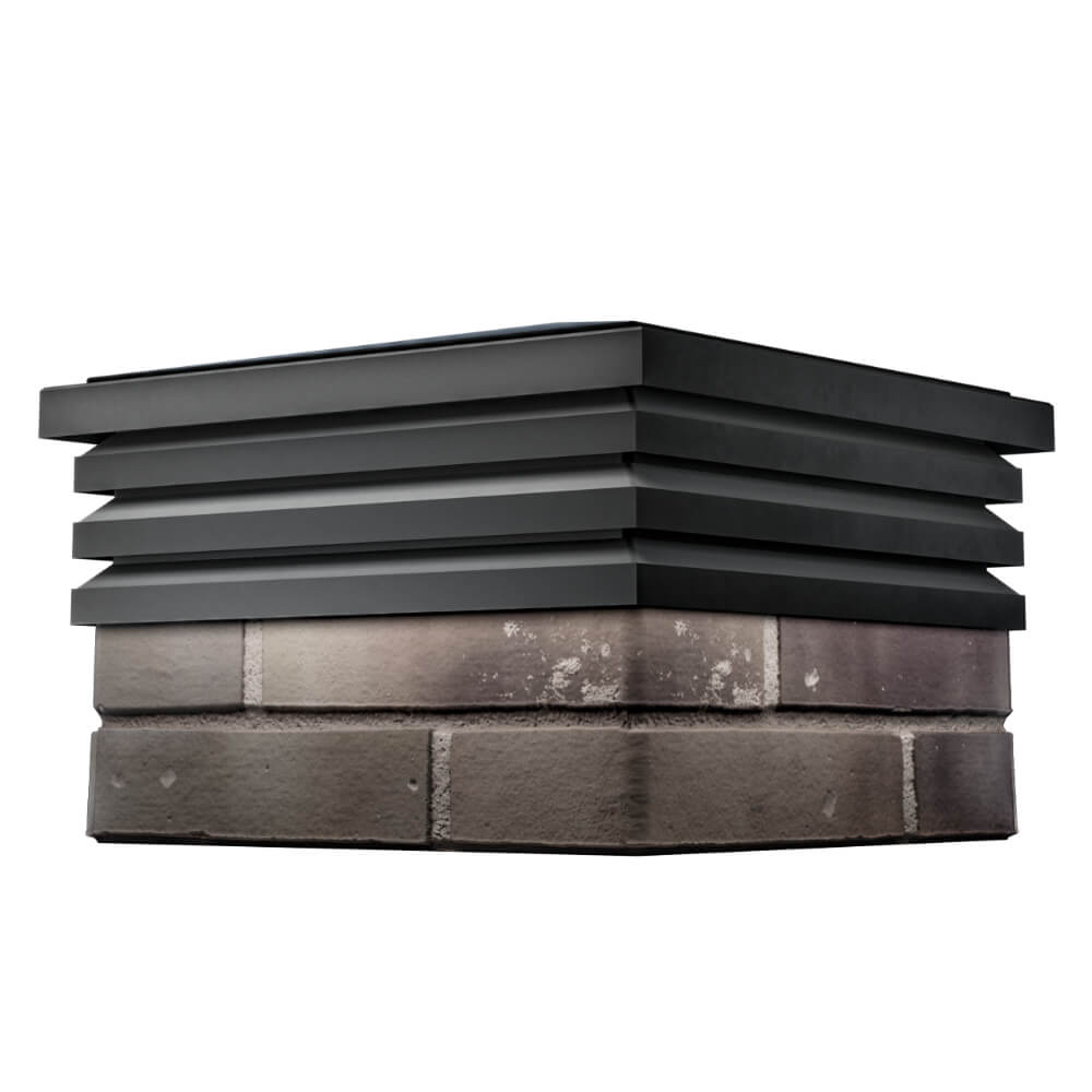 Колпак Zking Бона ХайТек Черный на столб 1.5х1.5 кирпича (385х385мм) в Воскресенске фото