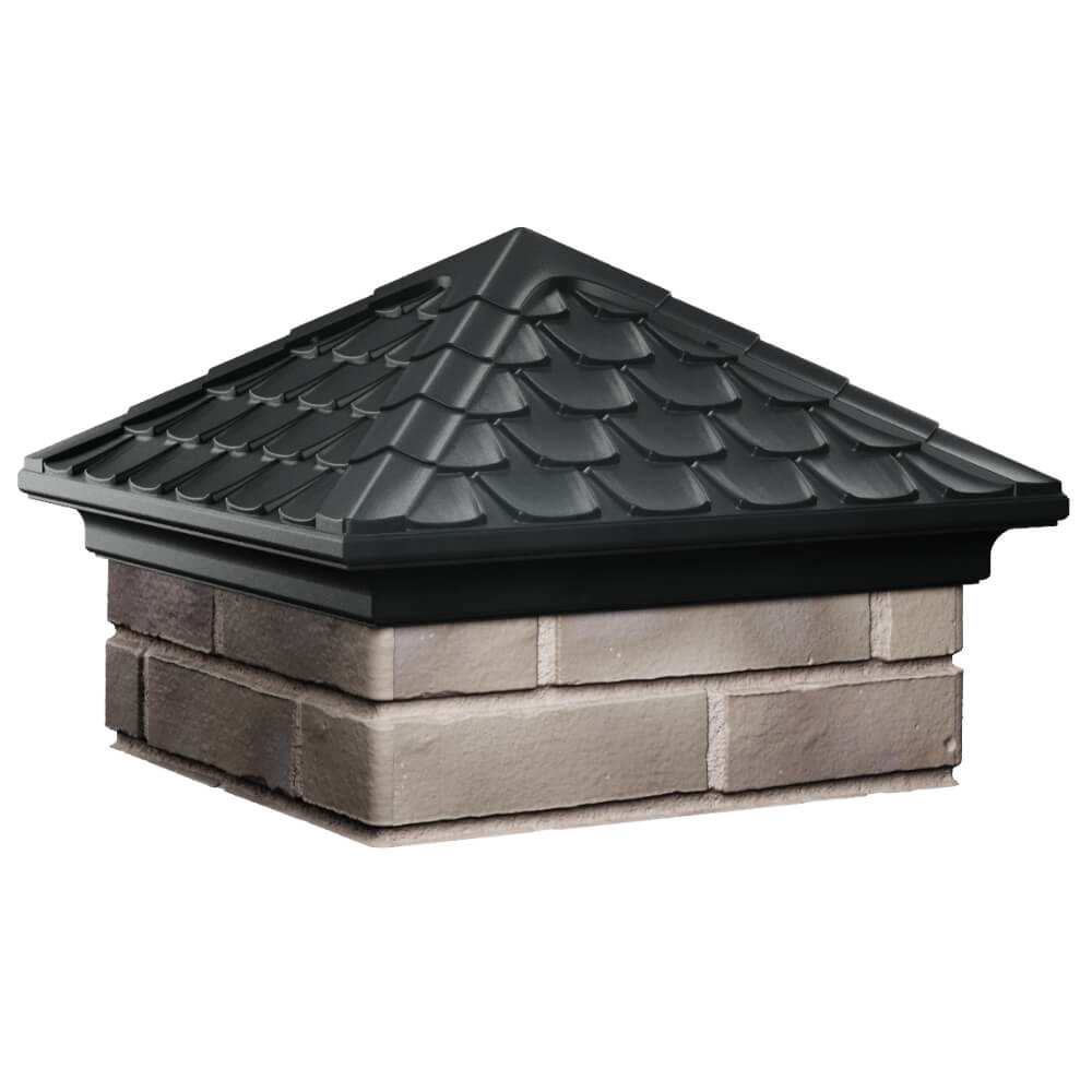 Колпак Zking Эльбрус Черный на столб 1.5х1.5 кирпича (385х385мм) в Воскресенске фото