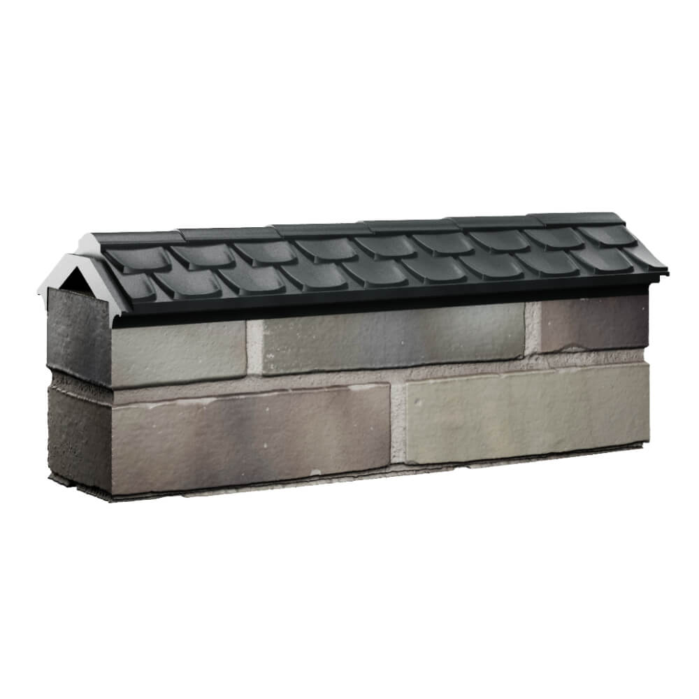 Парапет Zking Эльбрус Черный с посадкой на 0.5 кирпича (130мм) Воскресенск фото