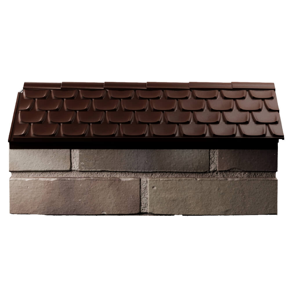 Парапет Zking Эльбрус Коричневый с посадкой на 1 кирпич (255мм) в Воскресенске фото