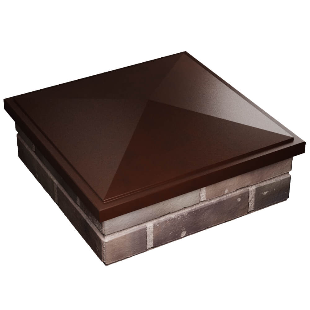 Колпак Zking БонаМоно Коричневый на столб 2х2 кирпича (515х515, 530х530мм) в Воскресенске фото