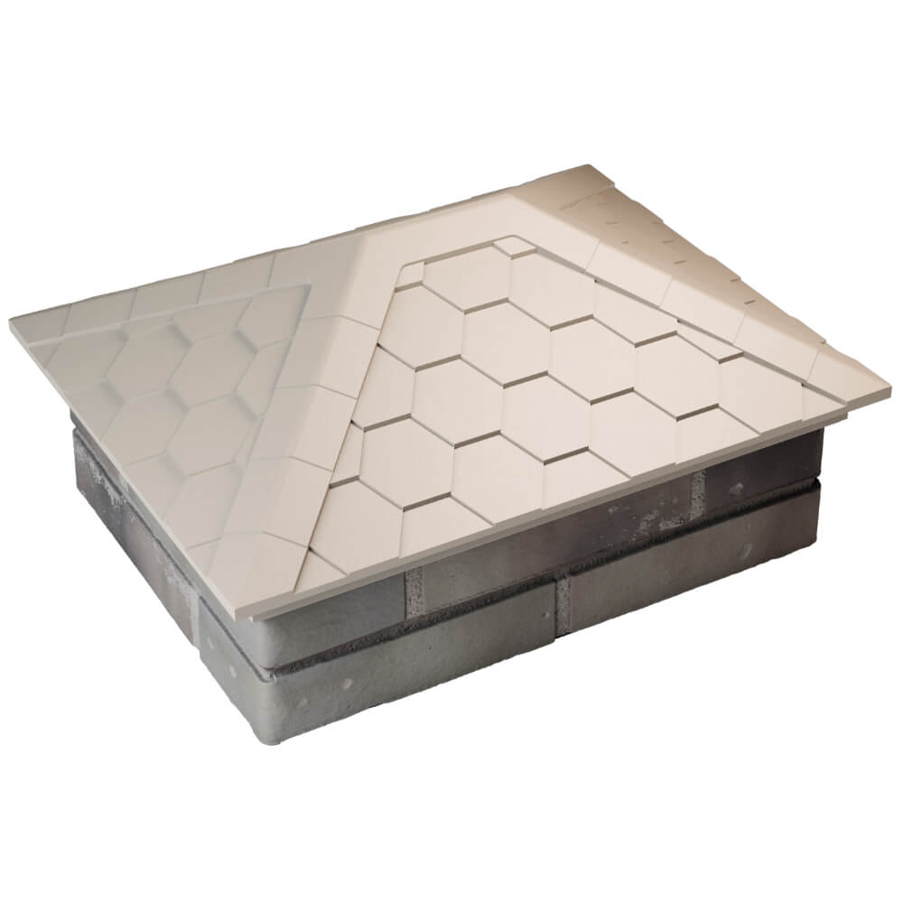 Колпак Zking Эверест Бежевый на столб 2х1.5 кирпича (520х390мм) Воскресенск фото