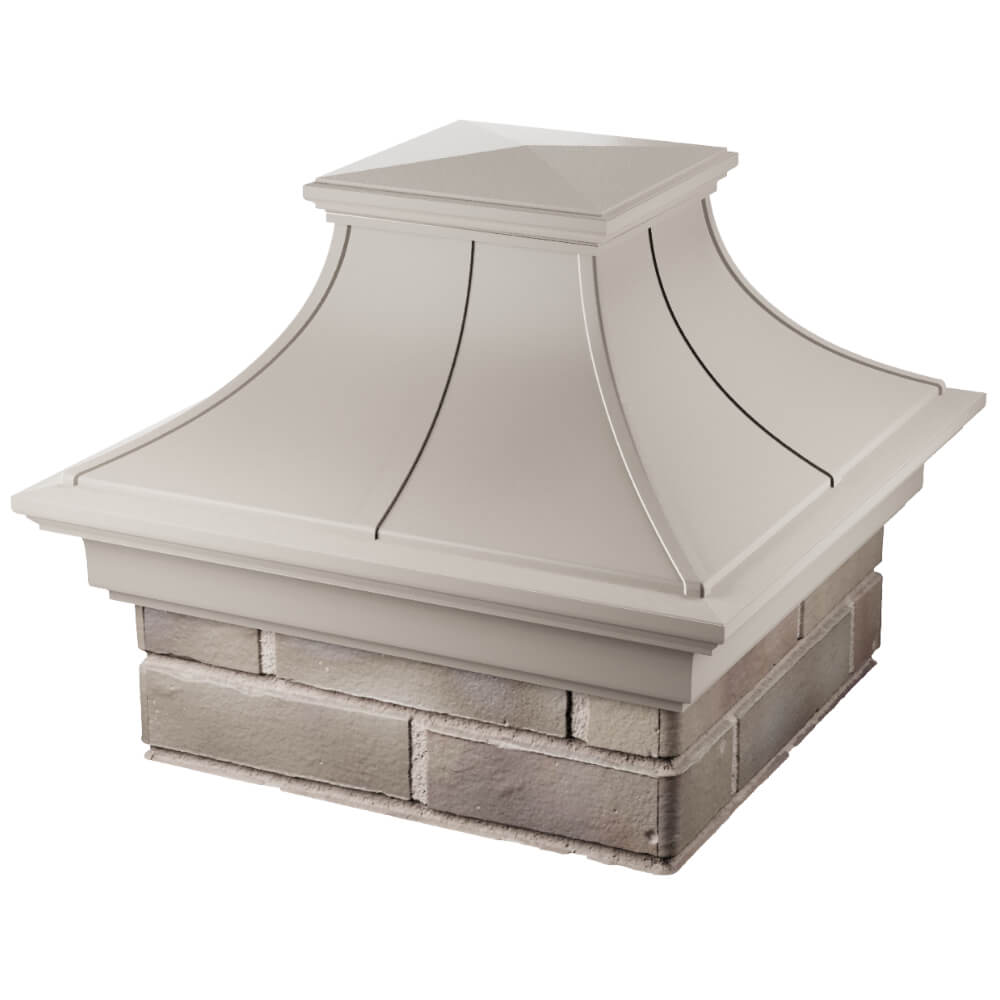 Колпак Zking Монблан Премиум Бежевый на столб 1.5х1.5 кирпича (385х385мм) в Воскресенске фото