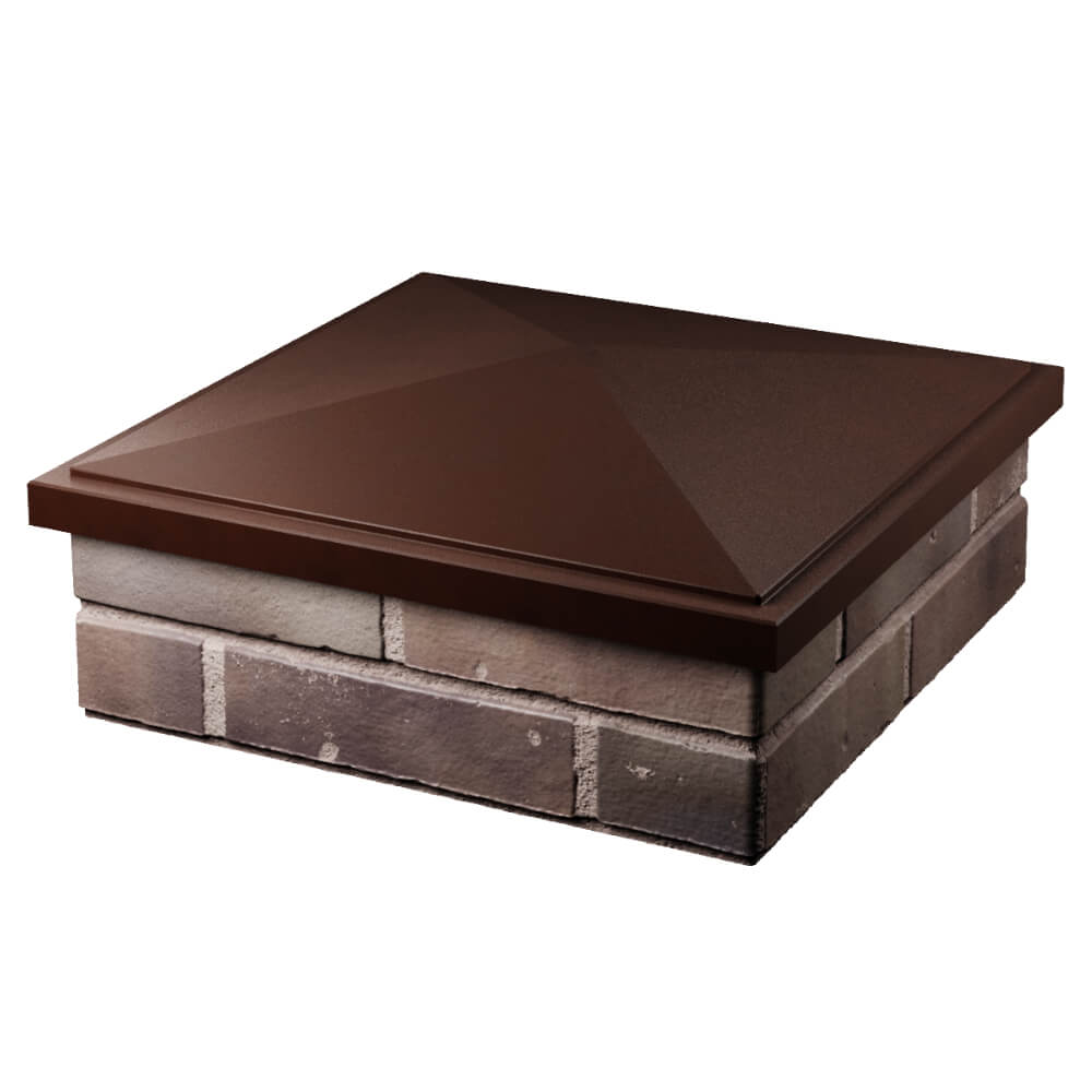 Колпак Zking БонаМоно Коричневый на столб 2х2 кирпича (515х515, 530х530мм) в Воскресенске фото