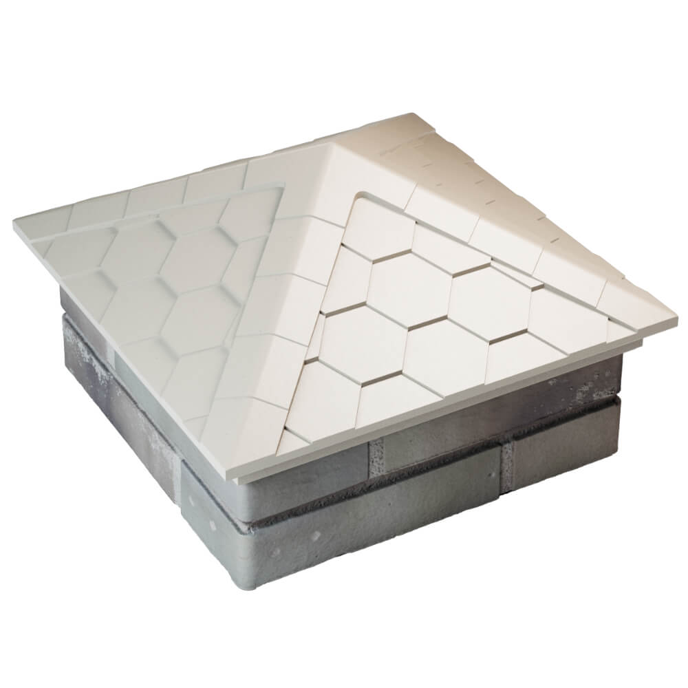 Колпак Zking Эверест Бежевый на столб 1.5х1.5 кирпича (390х390мм) в Воскресенске фото