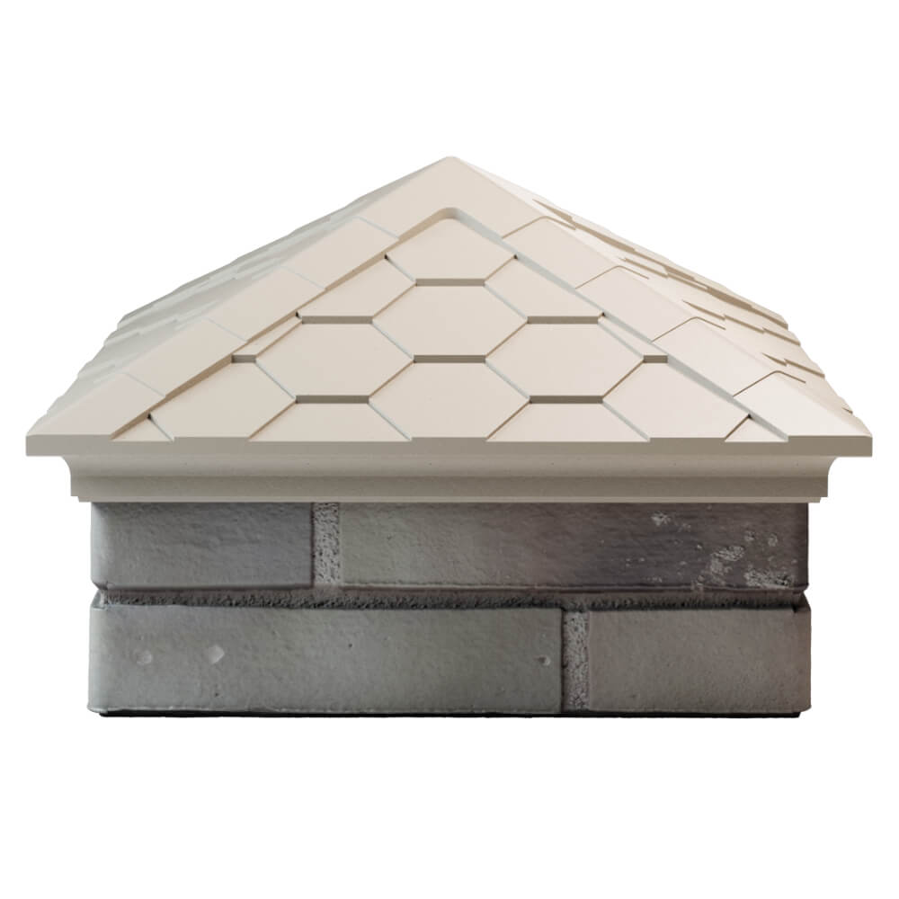 Колпак Zking Эверест Бежевый на столб 1.5х1.5 кирпича (390х390мм) Воскресенск фото