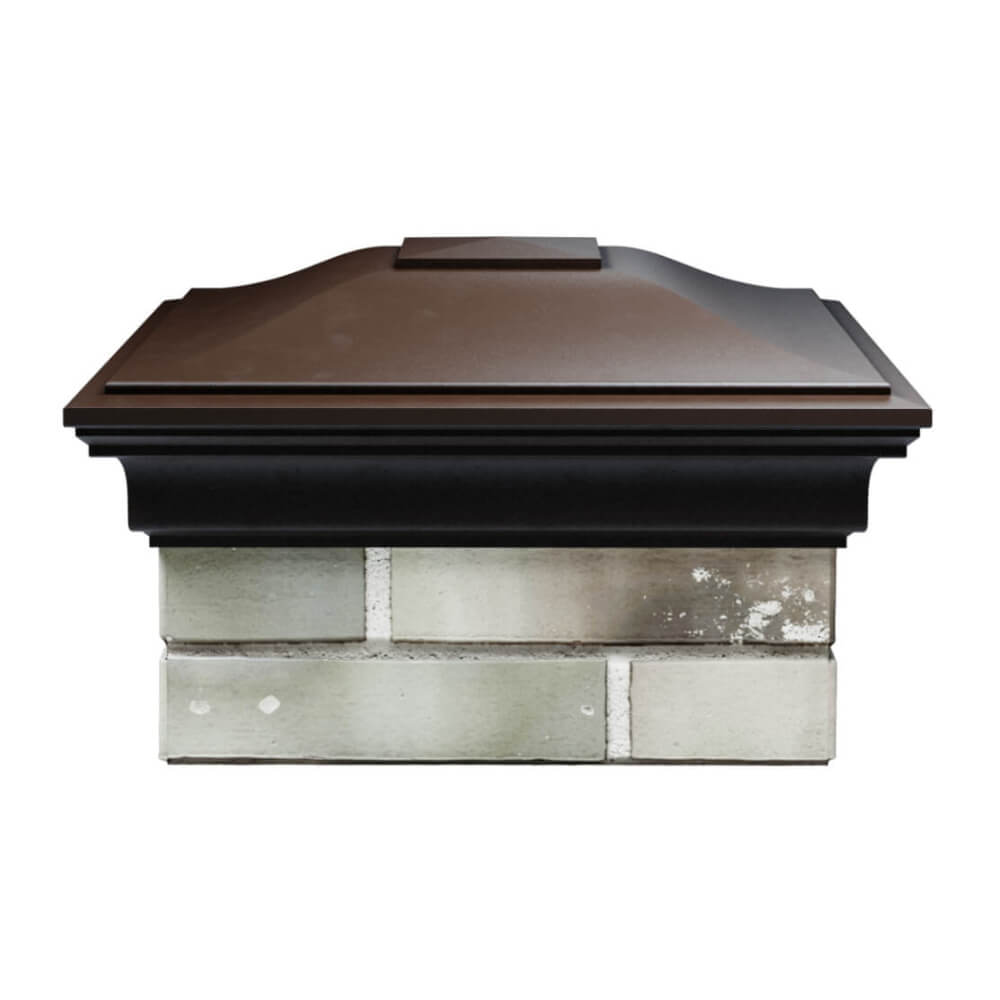 Колпак Zking Монблан Коричневый на столб 1.5х1.5 еврокирпича 0.7НФ (355х355мм) Воскресенск фото