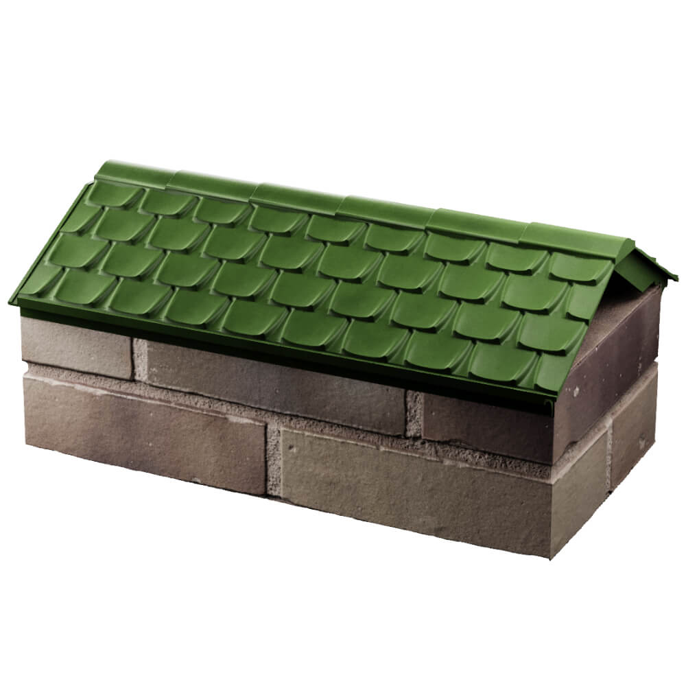 Парапет Zking Эльбрус Зеленый с посадкой на 1 кирпич (255мм) в Воскресенске фото