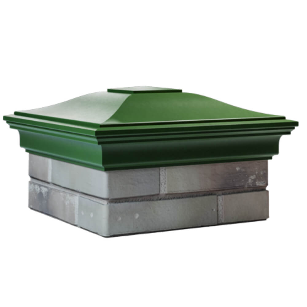 Колпак Zking Монблан Зеленый на столб 1.5х1.5 кирпича (385х385мм) в Воскресенске фото