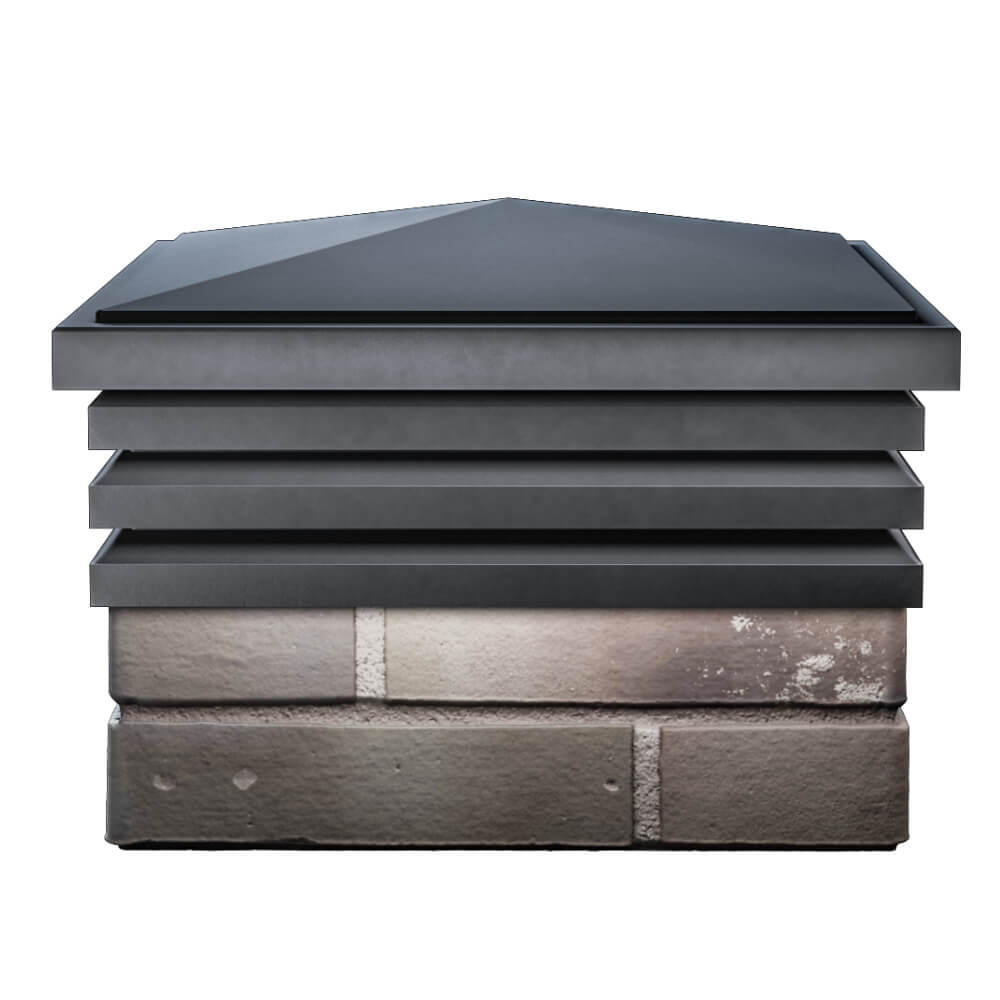 Колпак Zking Бона ХайТек Серый на столб 1.5х1.5 кирпича (385х385мм) Воскресенск фото