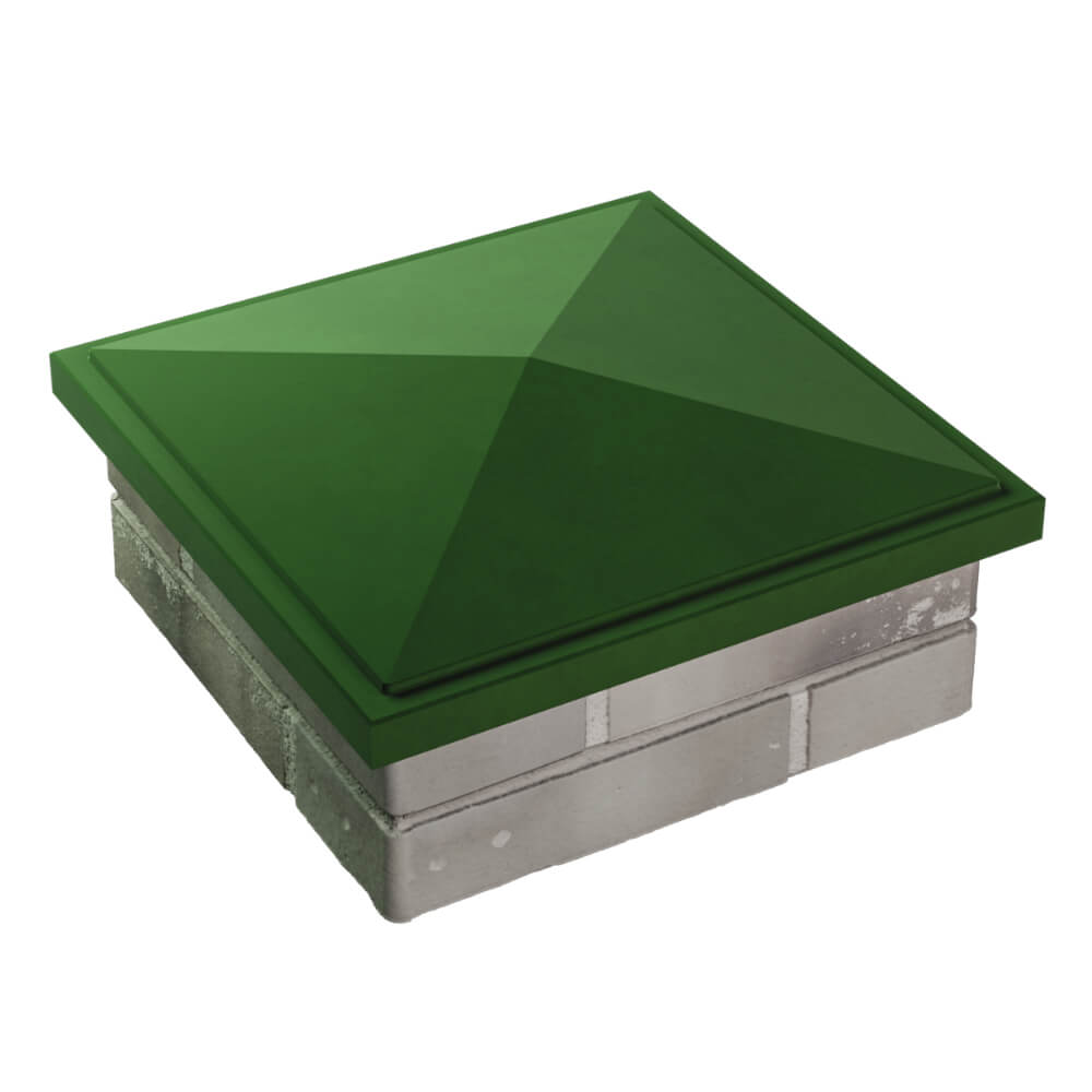 Колпак Zking БонаМоно Зеленый на столб 1.5х1.5 кирпича (385х385, 400х400мм) в Воскресенске фото