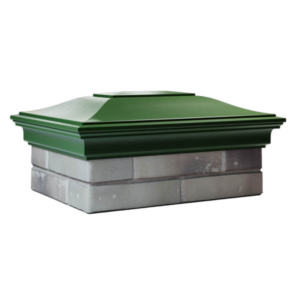 Колпак Zking Монблан Зеленый на столб 2х1.5 кирпича (515х385мм) в Воскресенске фото