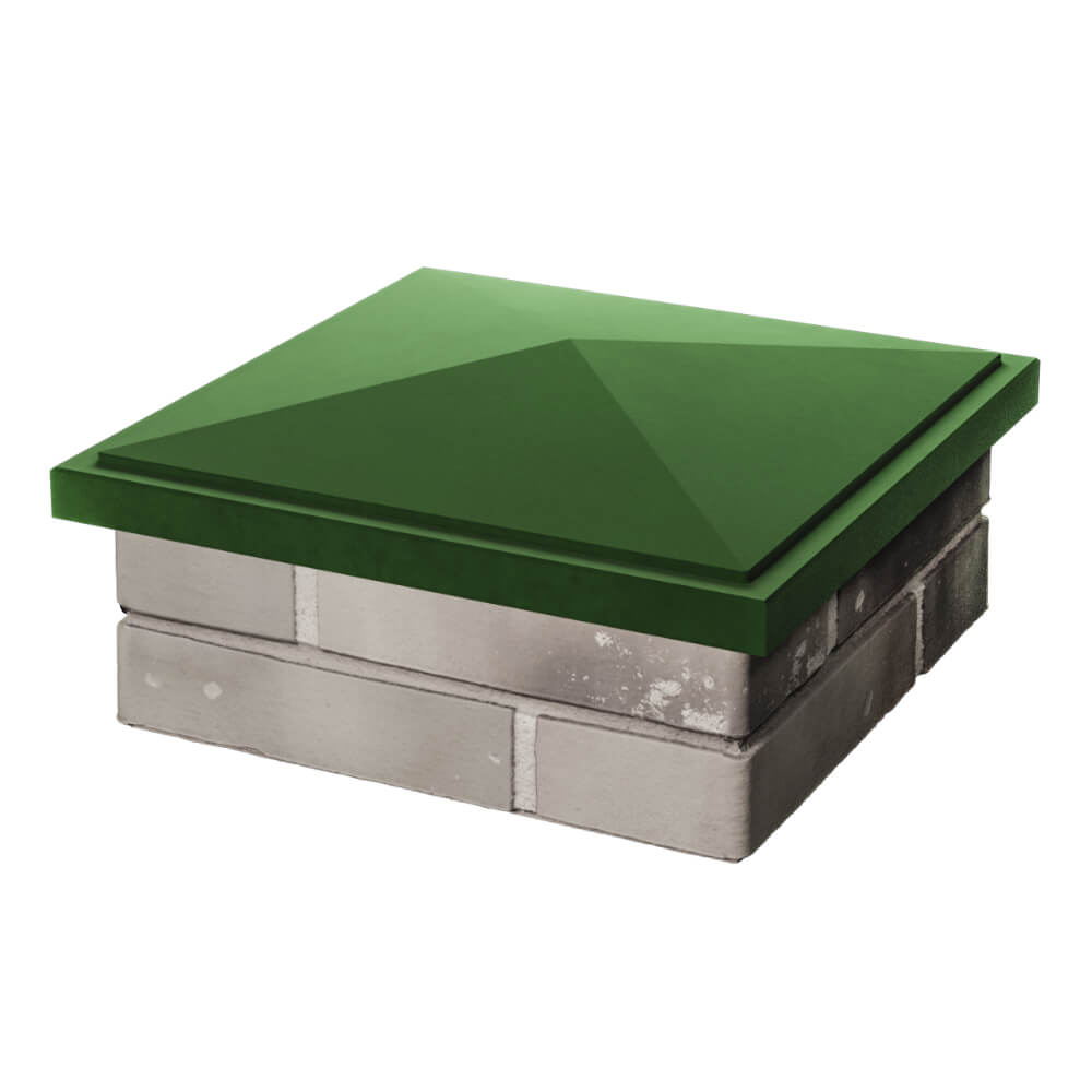 Колпак Zking БонаМоно Зеленый на столб 1.5х1.5 кирпича (385х385, 400х400мм) в Воскресенске фото