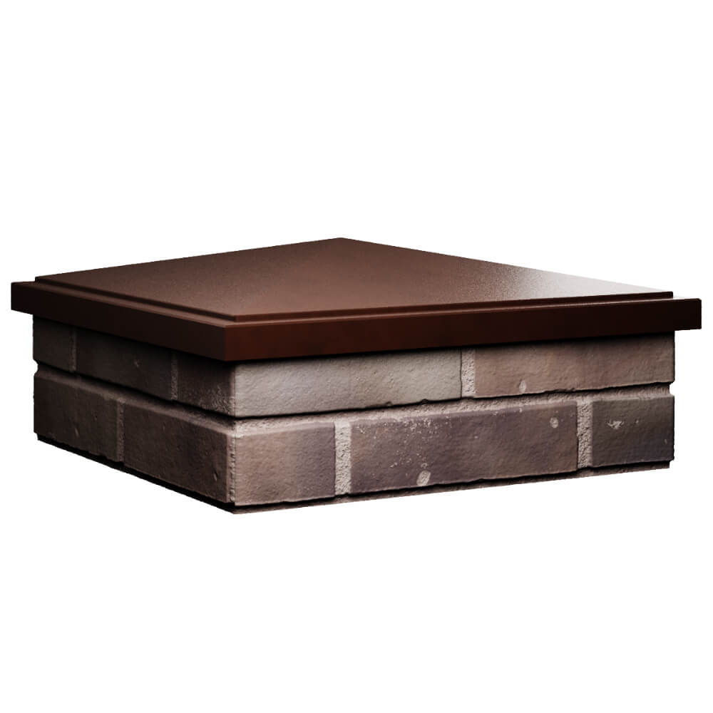 Колпак Zking БонаМоно Коричневый на столб 2х2 кирпича (515х515, 530х530мм) в Воскресенске фото