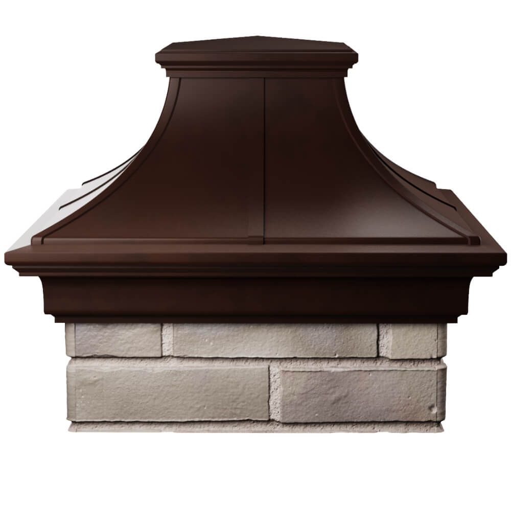 Колпак Zking Монблан Премиум Коричневый на столб 1.5х1.5 кирпича (385х385мм) Воскресенск фото