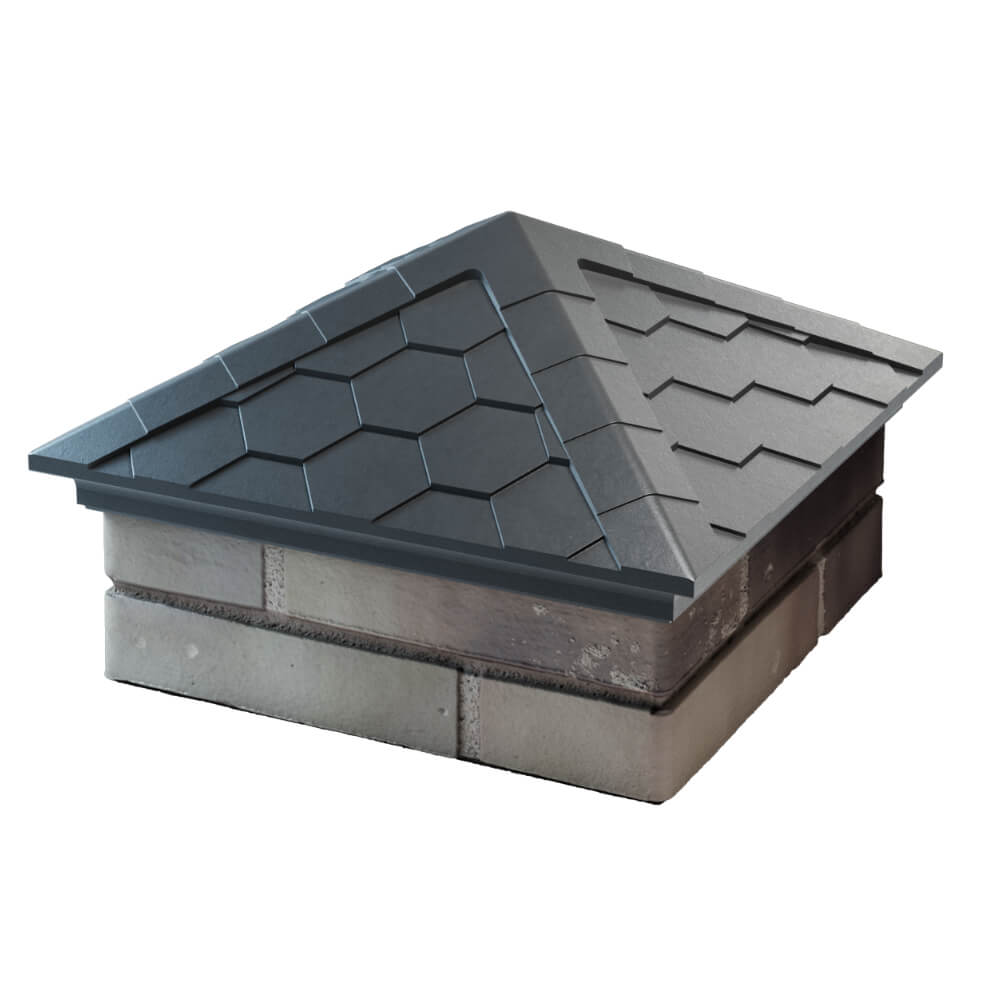 Колпак Zking Эверест Серый на столб 1.5х1.5 кирпича (390х390мм) в Воскресенске фото