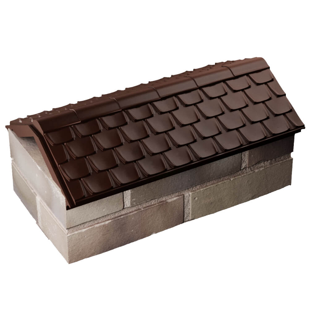 Парапет Zking Эльбрус Коричневый с посадкой на 1 кирпич (255мм) в Воскресенске фото