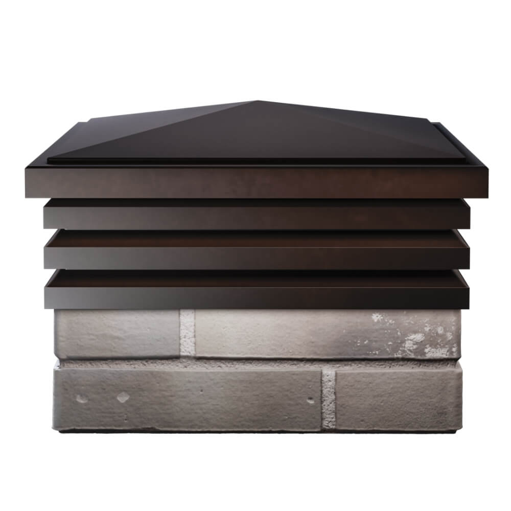 Колпак Zking Бона ХайТек Коричневый на столб 1.5х1.5 кирпича (385х385мм) Воскресенск фото