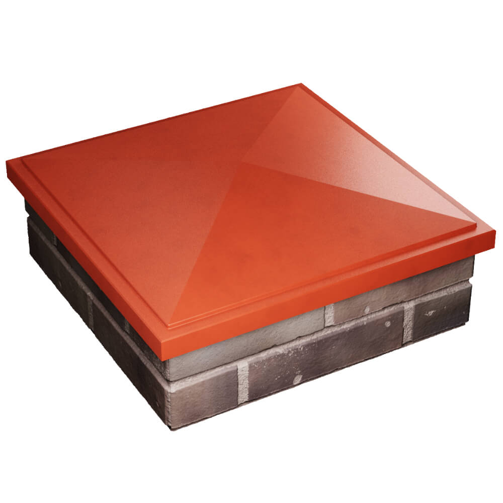 Колпак Zking БонаМоно Красный на столб 2х2 кирпича (515х515, 530х530мм) в Воскресенске фото