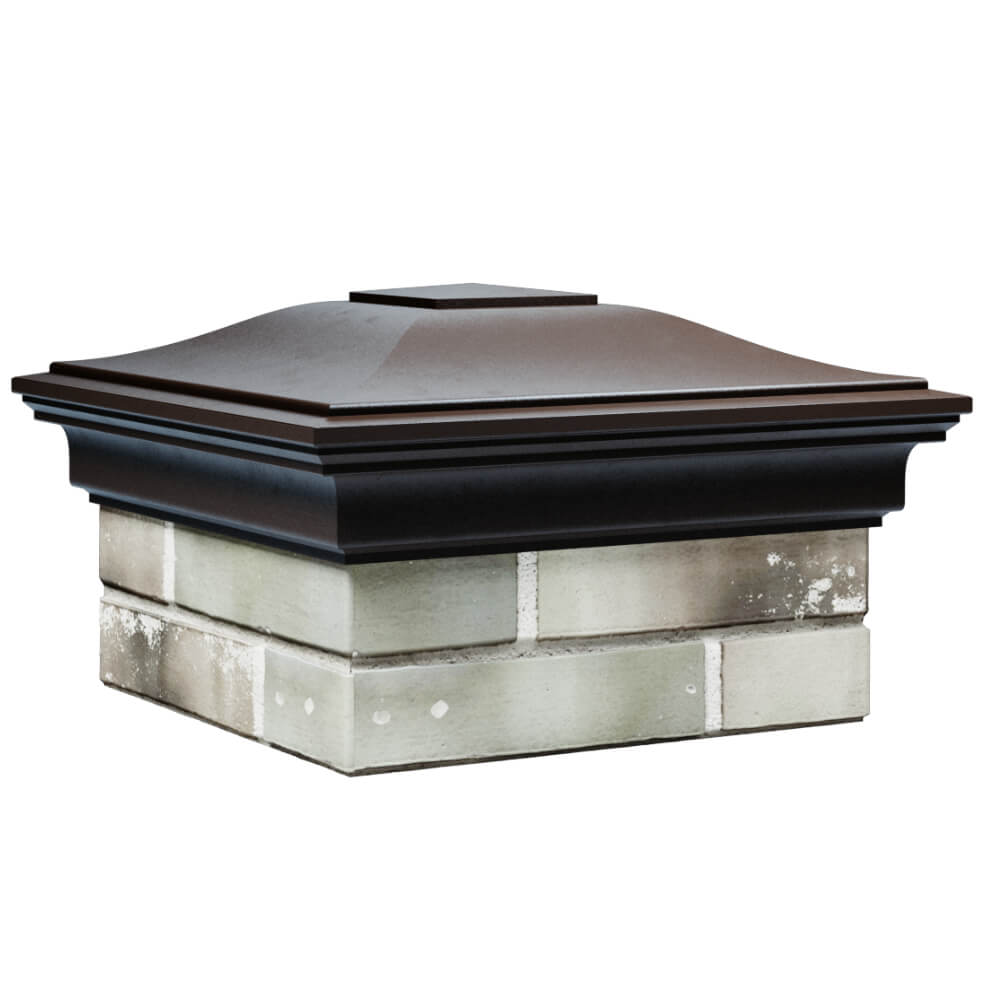 Колпак Zking Монблан Коричневый на столб 1.5х1.5 кирпича (385х385мм) в Воскресенске фото